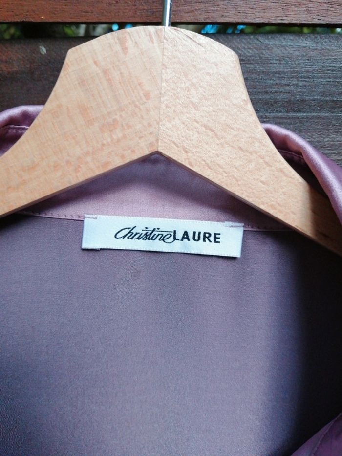 Chemise rose satinée - photo numéro 3