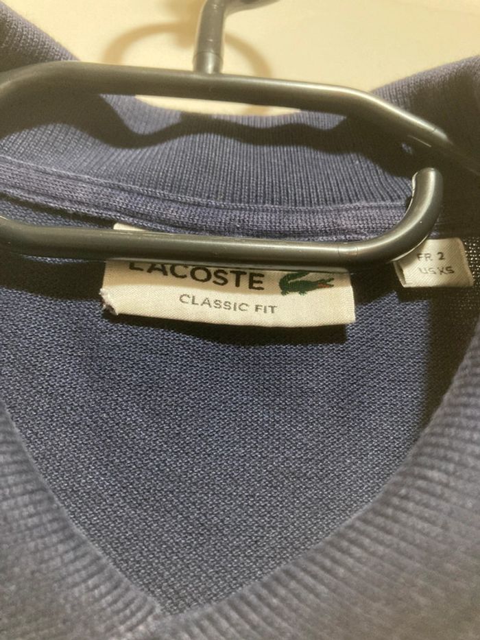 🟦 Polo Lacoste manches longues – Bleu marine – Taille 2 (équiv. S/M) - photo numéro 5