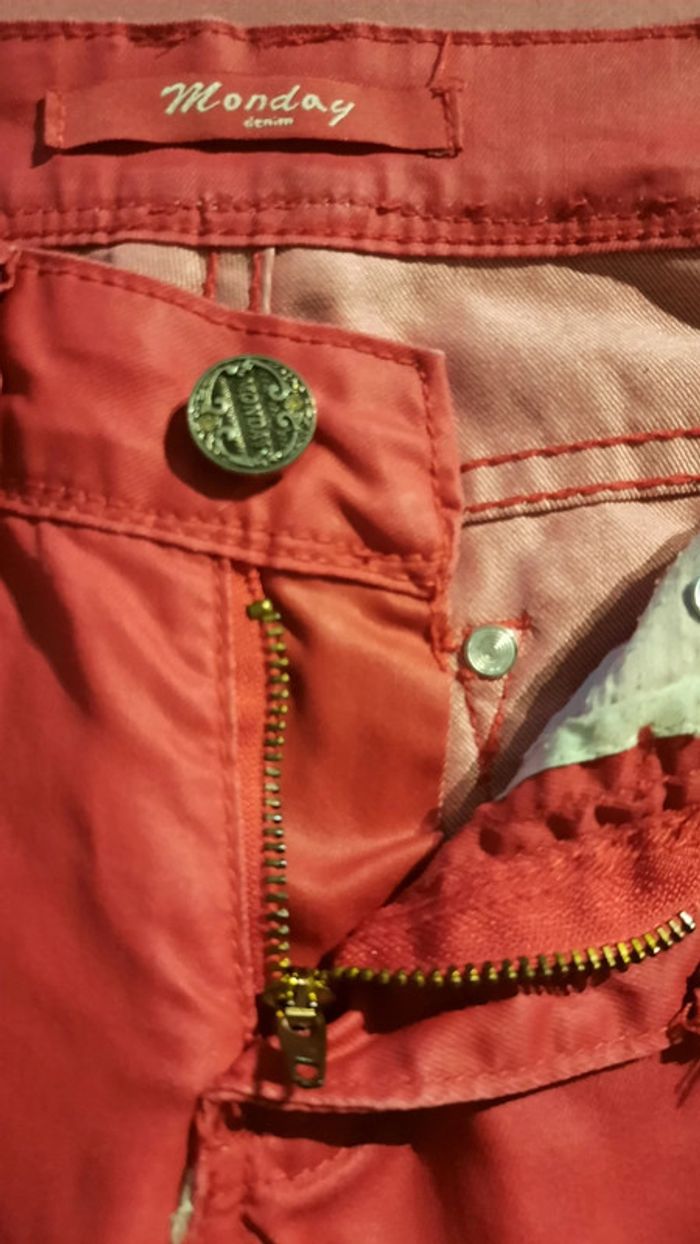 Pantalon rouge taille 34 - photo numéro 9