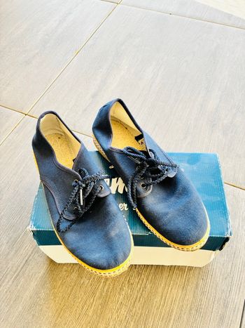 Chaussures en tissu bleu