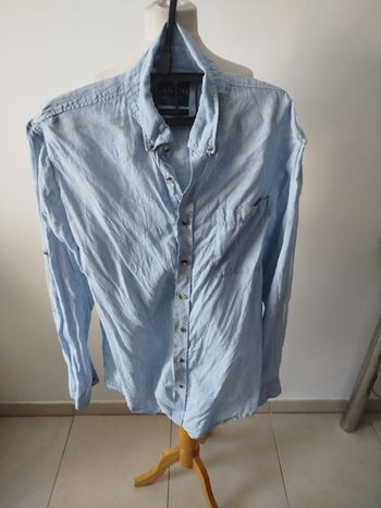 chemise manche longue bleu ciel Canda taille XXL