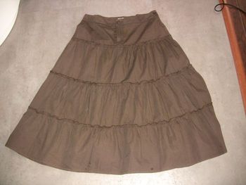 jupe longue marron longueur 70 cm Taille 36 Pimkie Neuve
