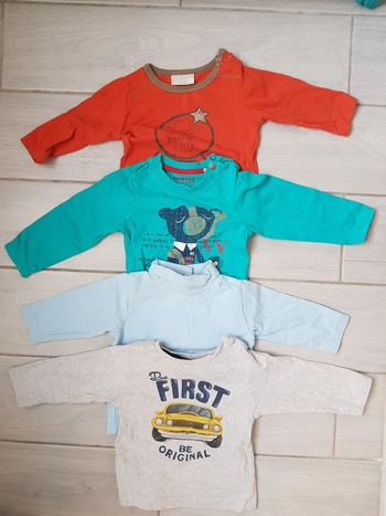 Lot de tshirt épais chaud garçon 6mois