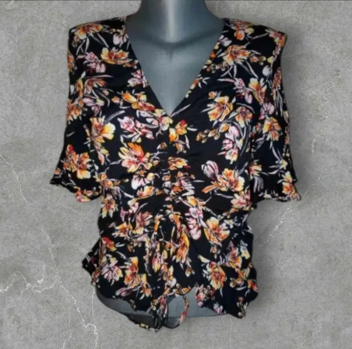 haut blouse chemise florale femme taille 36 H&M - photo numéro 2