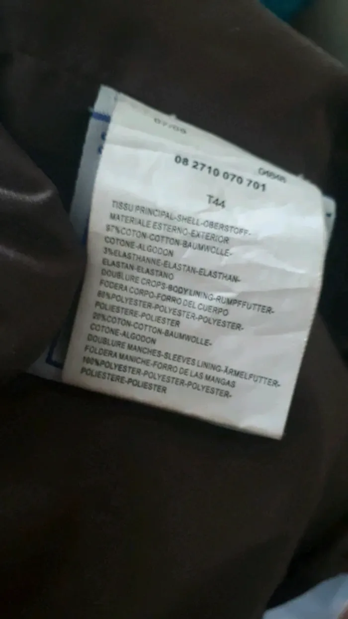 Veste velours doublée 44 - photo numéro 5