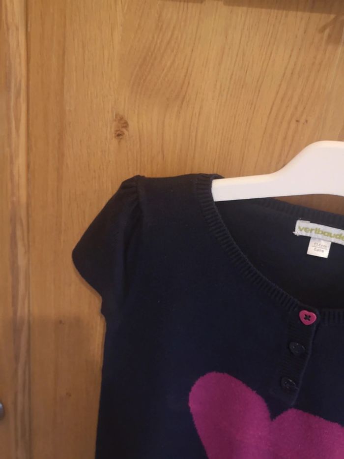Pull d'hiver en bleu marine et rose Verbaudet 6 ans - photo numéro 7