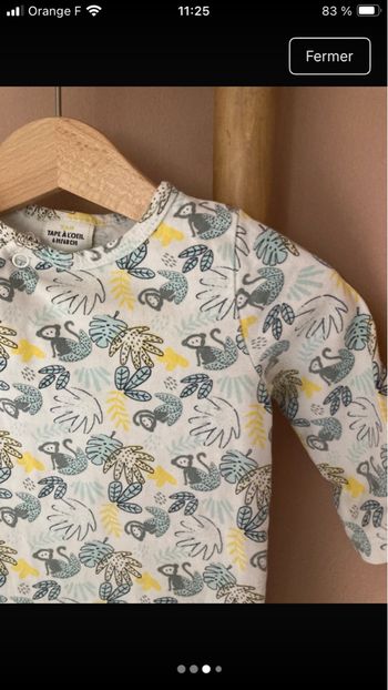 Pyjama léger taille 6 mois 