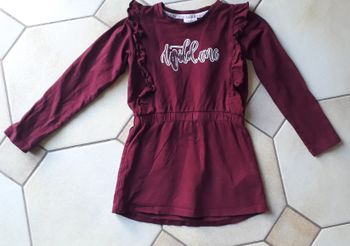 Robe bordeaux  Luckykid  7 ans