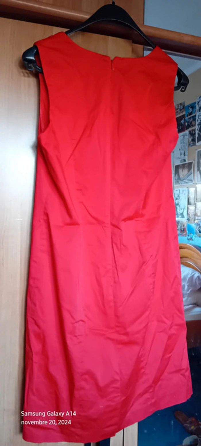 Robe chic rouge décolleté V femme 42 bon prix collection - photo numéro 7