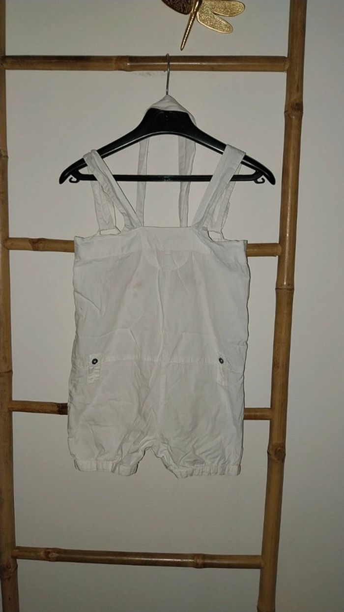 Combishort/ Salopette Creeks blanche état neuf Taille 4 ans - photo numéro 5