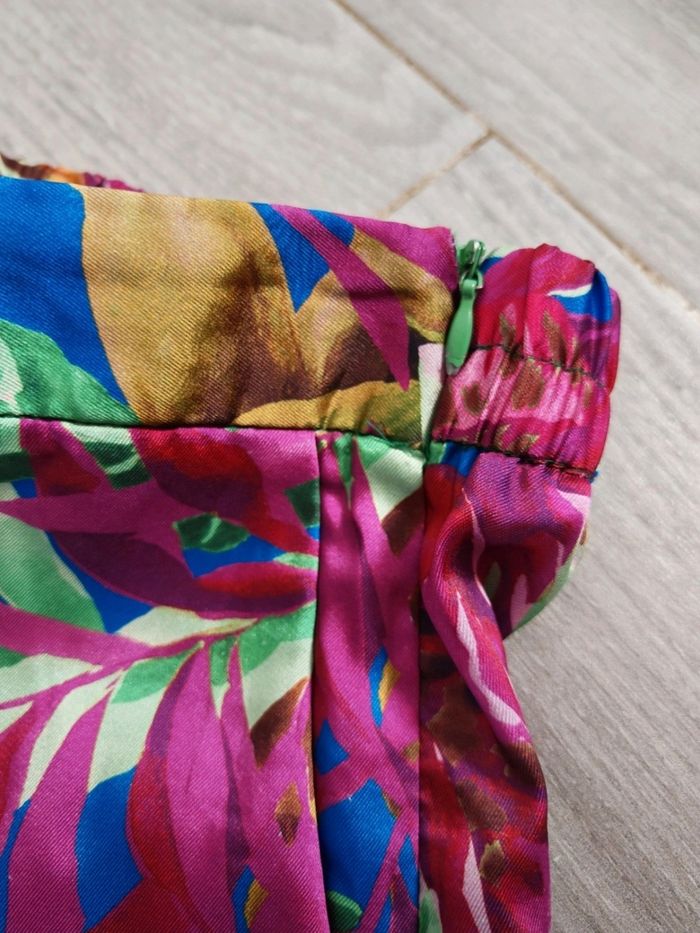 Pantalon satiné fleuri Zara T.S - photo numéro 2