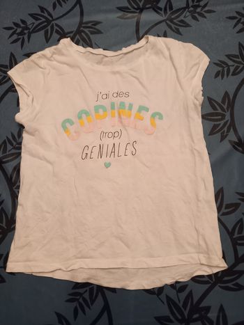 Tee shirt blanc fille 10 ans