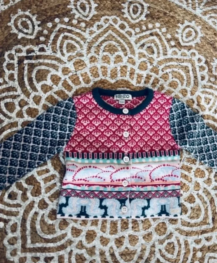 Jolie cardigan maille Kenzo kids 6mois - photo numéro 2