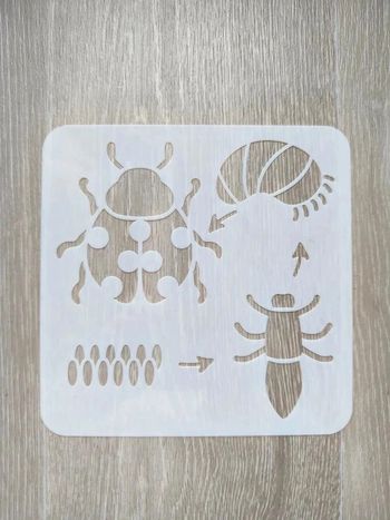 Pochoir du cycle de vie de la coccinelle