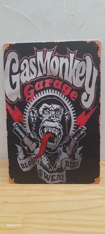 Plaque métallique gas monkey garage