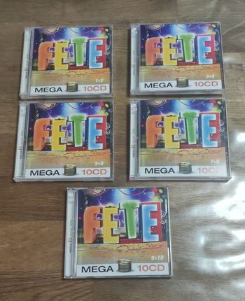 Lot de cinq CD Méga fête