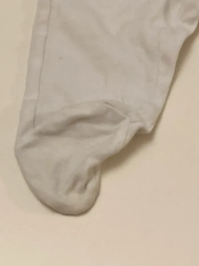 Pantalon blanc avec pieds 6 mois mixte - photo numéro 3