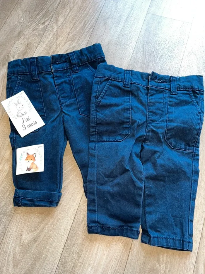 Lot de 2 pantalons tape à l’œil 3 mois