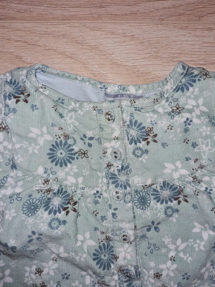 Robe hiver 18 mois fleurs bleues - photo numéro 2