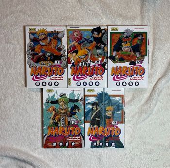 🧡 Lot de 5 Mangas Naruto Tomes 1 à 5 – Édition Kana