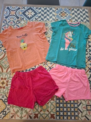 Lot 2 Pyjamas short 