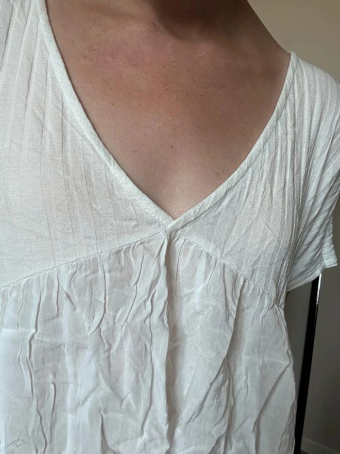 Zara Tee-shirt blanc coupe baby doll – Taille 36 – Très bon état - photo numéro 13