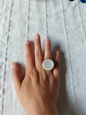 bague ajustable en acier inoxydable doré