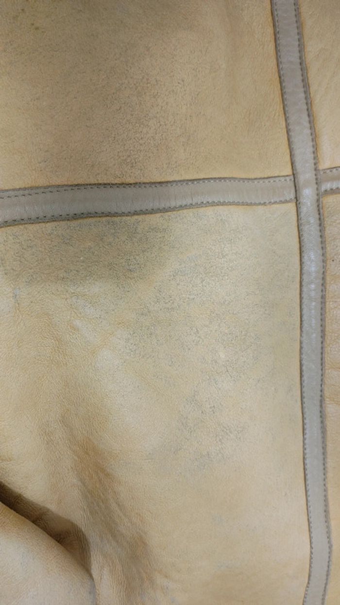 Beau manteau en peau de mouton retourné Shearling montone capuche laine blanche - photo numéro 8