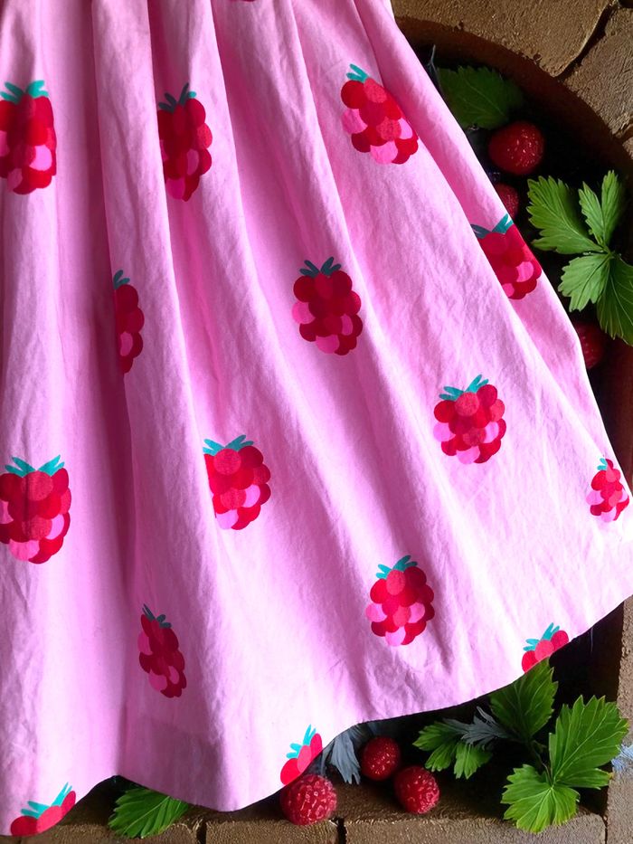 JACADI - ROBE PATINEUSE FILLE MOTIF FRUITS, TOUCHES FLASHIES & DECOUPE DOS 4A - photo numéro 6