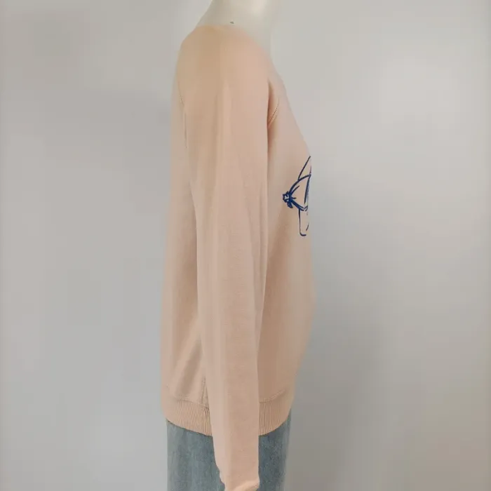 Pull à manches longues abricot avec un signe hot dog 100% coton taille M EDC A368 - photo numéro 5