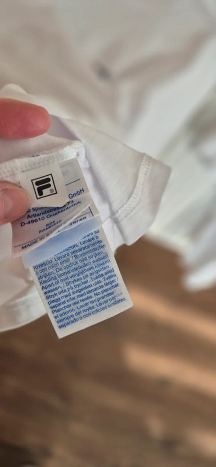 T shirt fila blanc M - photo numéro 4