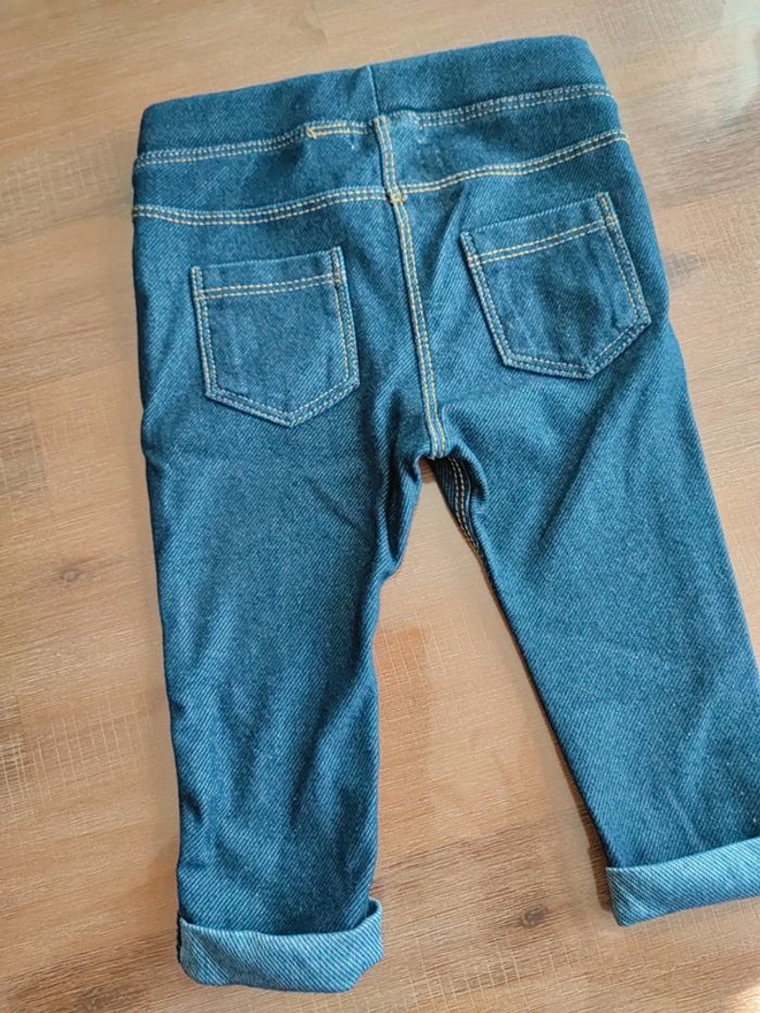 Legging jean bleu 6 mois - photo numéro 4