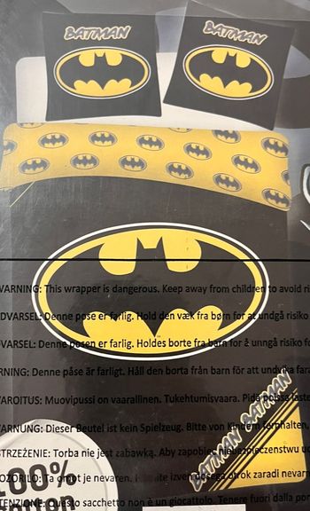 Parure de lit simple (housse de couette + taie d'oreiller) - Batman - DC Comics