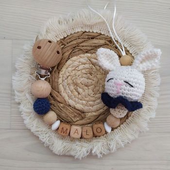 Attache tétine lapin