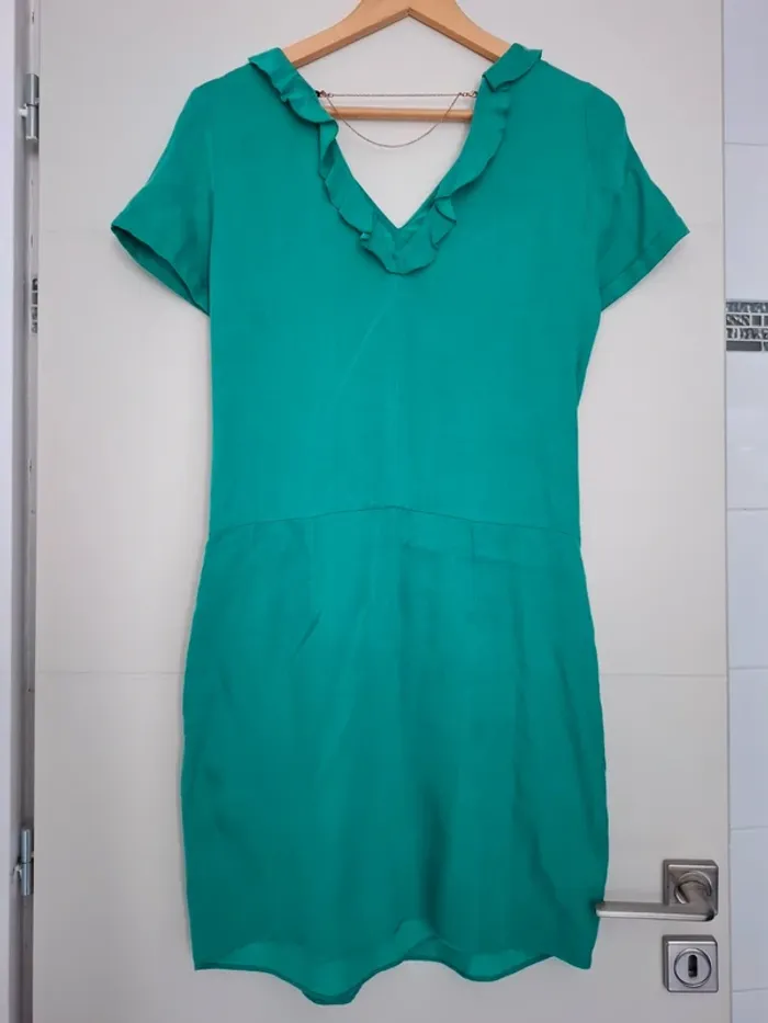 Robe One Step verte émeraude - Taille 34 - Cupro & Coton 👗 - photo numéro 6
