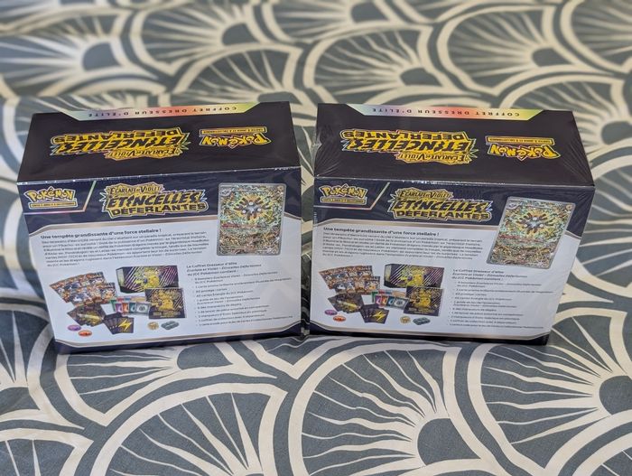 Lot 2 ETB Pokémon Étincelles Déferlantes Pikachu EV08 Fr - photo numéro 2