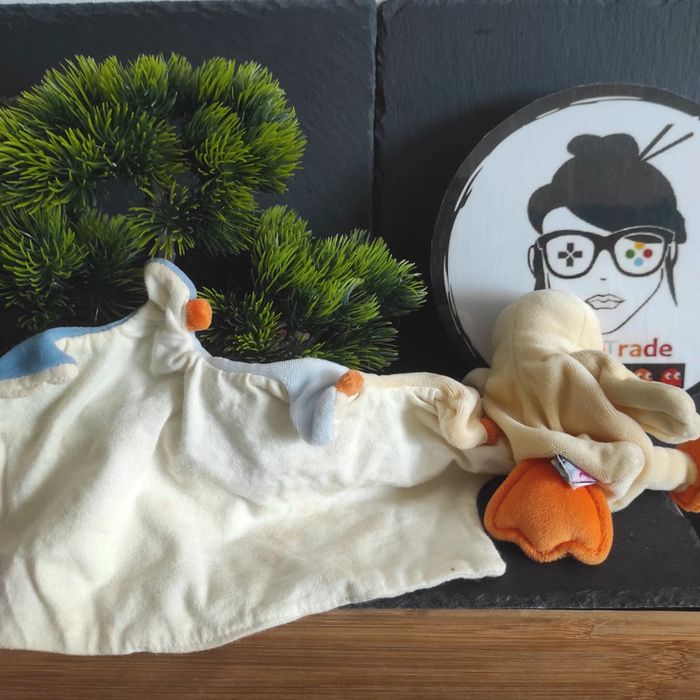 Doudou Mouchoir Canard Jaune Orange Cajou Sucre D'orge Mouchoir #geektradedoudou - photo numéro 2