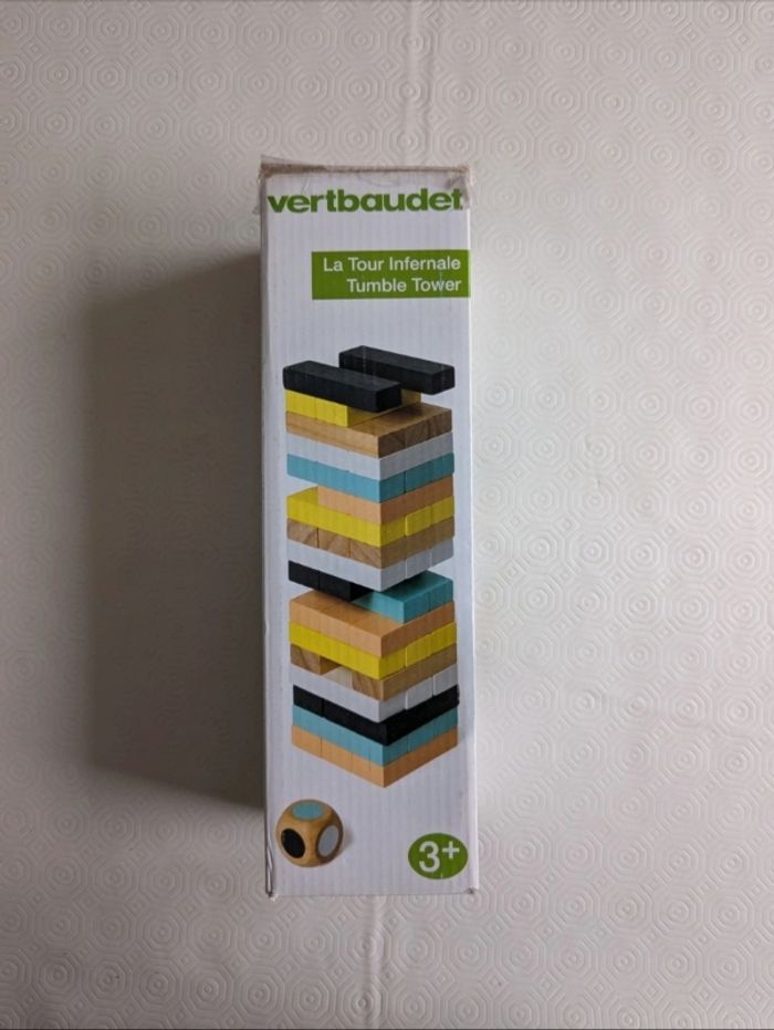 Jeu de bois style jenga en couleur - photo numéro 3