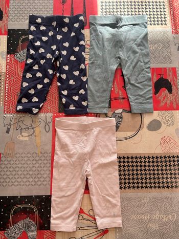 Lot leggings fille 9 mois
