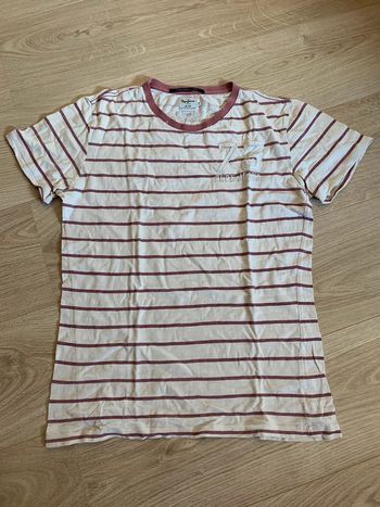 T-shirt rayé rose