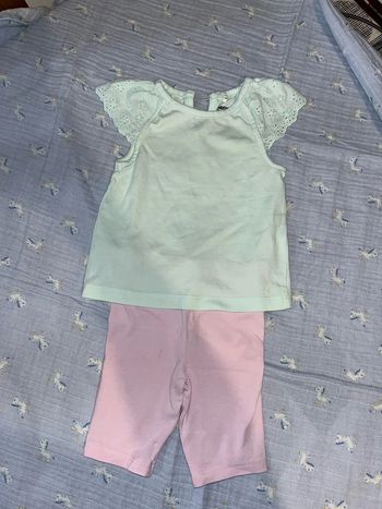 Ensemble haut et legging short 6 mois 67cm