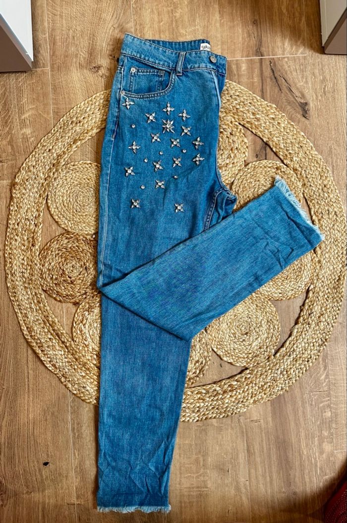 Pantalon Jean femme strass Jennifer taille 40 - photo numéro 2
