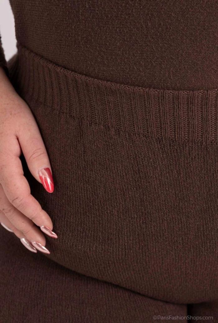 Pantalon maille chocolat - photo numéro 2