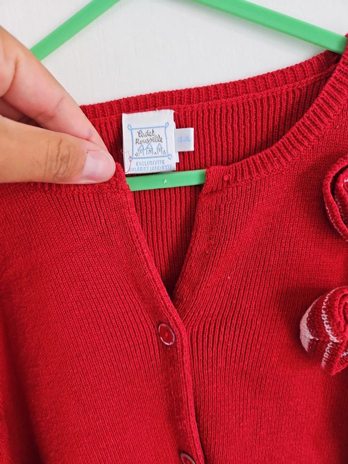 Gilet rouge fille 4 ans - photo numéro 4