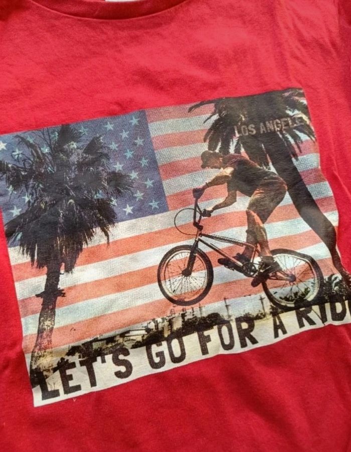 T-shirt manches longues rouge - photo numéro 3