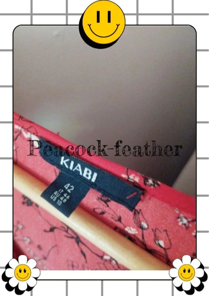 Robe rouge fleurie Kiabi 42 - photo numéro 4