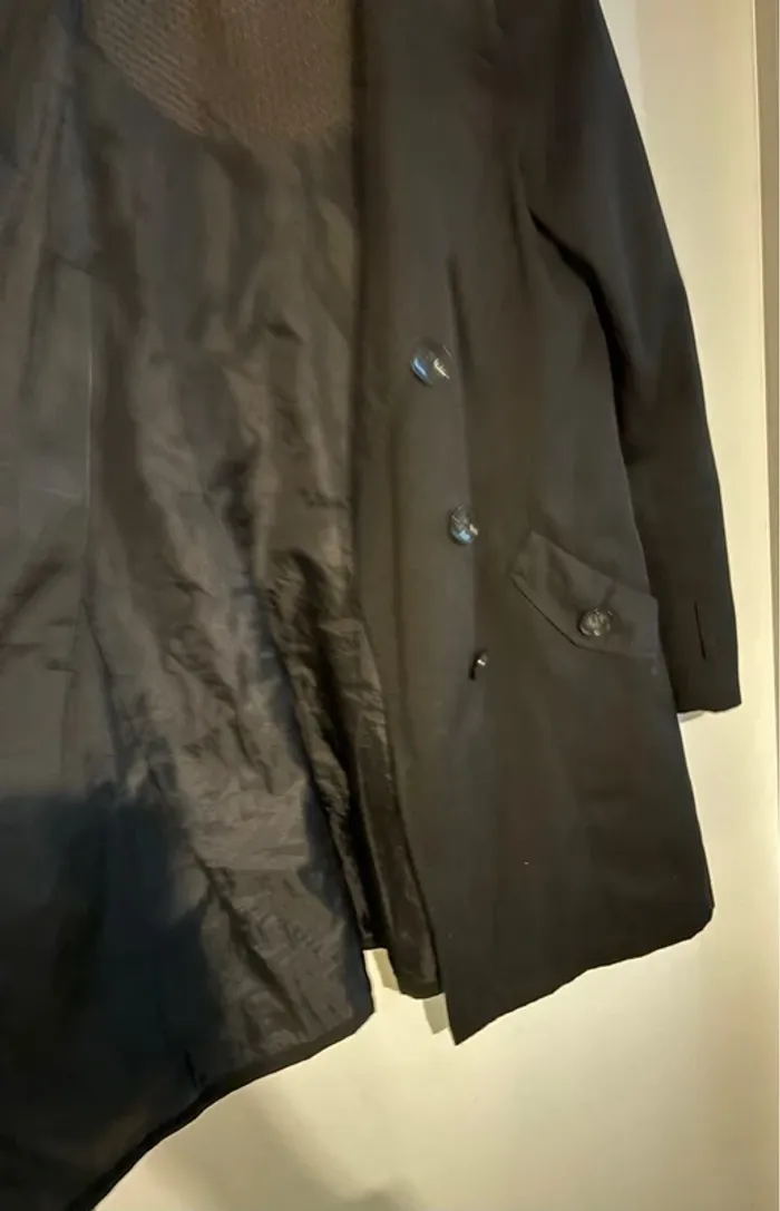 Jolie Trench noir Camaïeu taille S-36 en très bon état - photo numéro 6