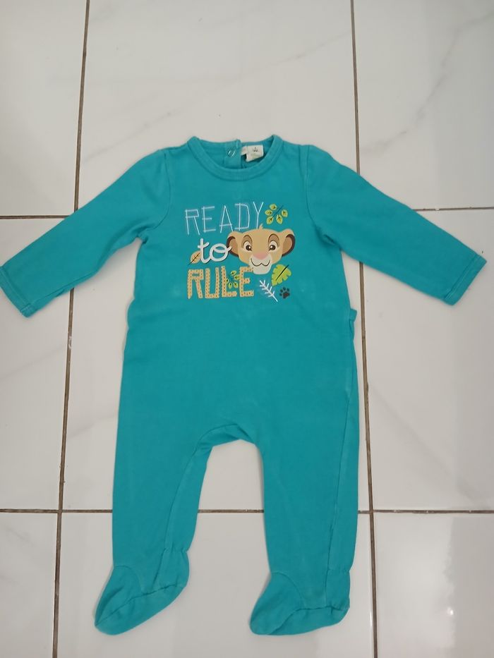 Pyjama 1 piece garcon en coton taille 6 mois marque disney - photo numéro 5