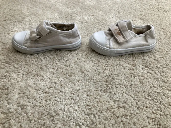 Paire de chaussures type tennis blanches mixtes - saxo - 24 - photo numéro 2