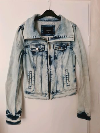 Veste courte en jean Bonobo XS bleu clair délavé tie and dye